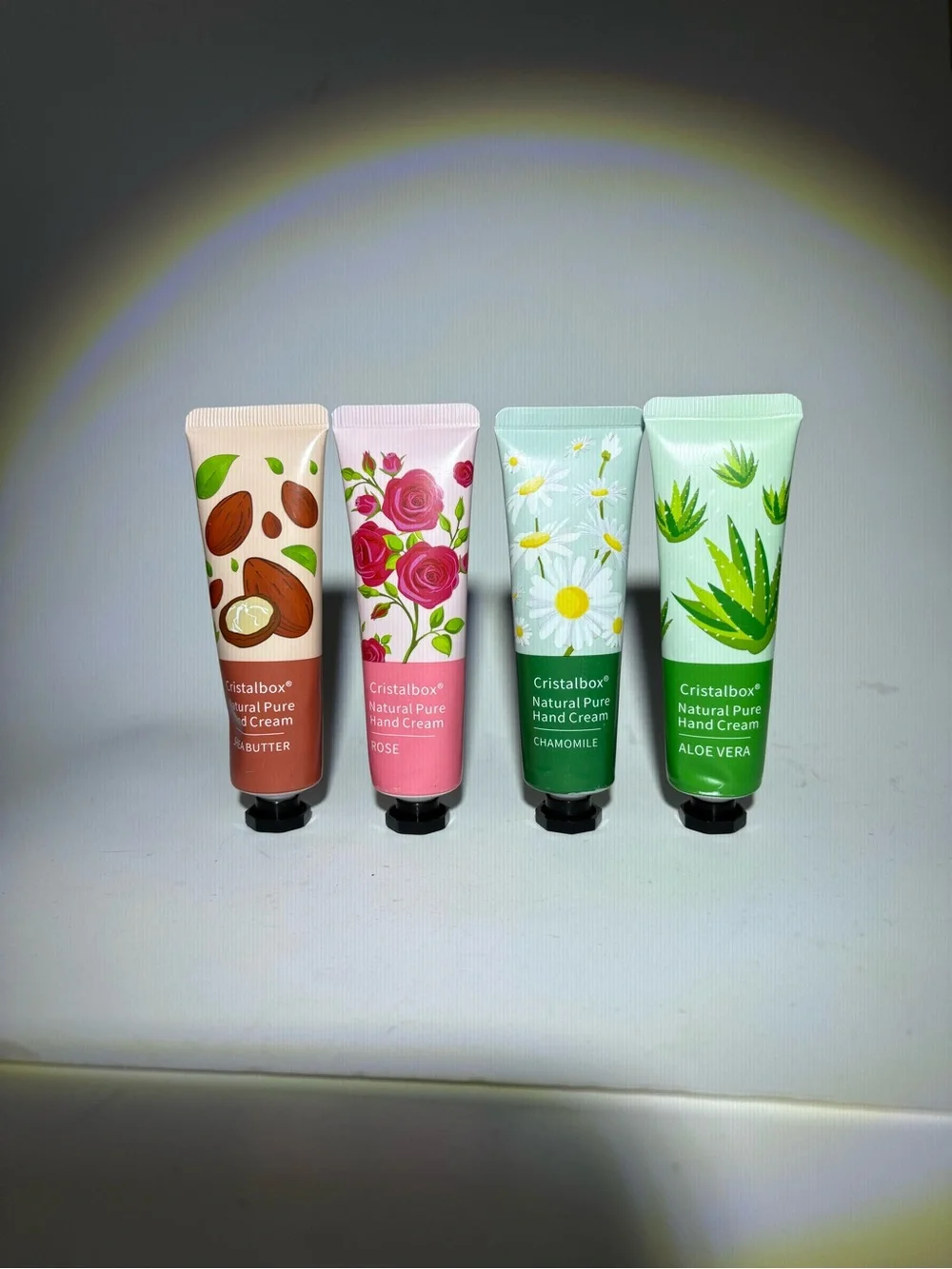 Cristalbox Natural Pure Hand Creams - Shea Butter, Rose, Chamomile, Aloe Vera
